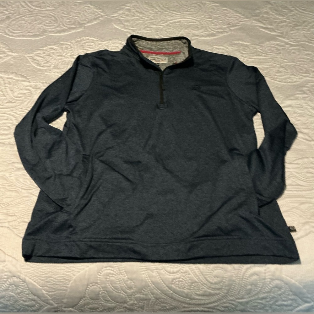 Blue Windbreaker Jacket with Quarter-Zip and Mock Neck - Picture 2 of 6